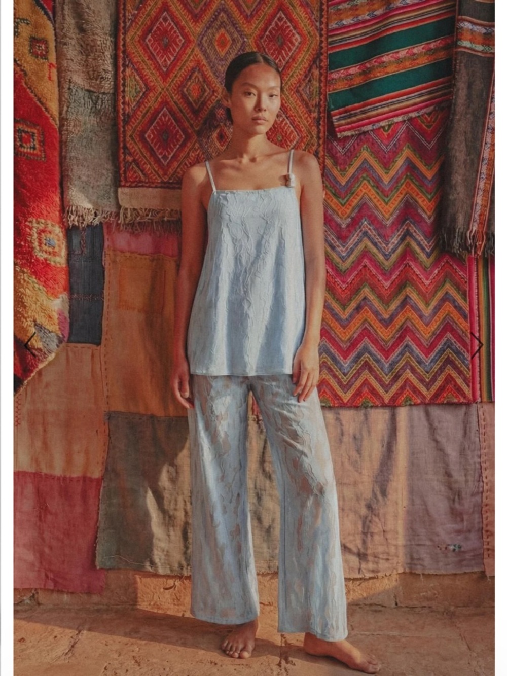 Baobab Collection Light Blue Lace Camisole Top